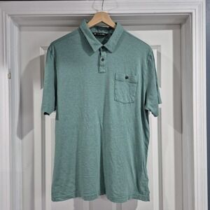 Travis Mathew Polo Mens XL Sea Green Pima Cotton Golf Pocket Beach Soft Preppy